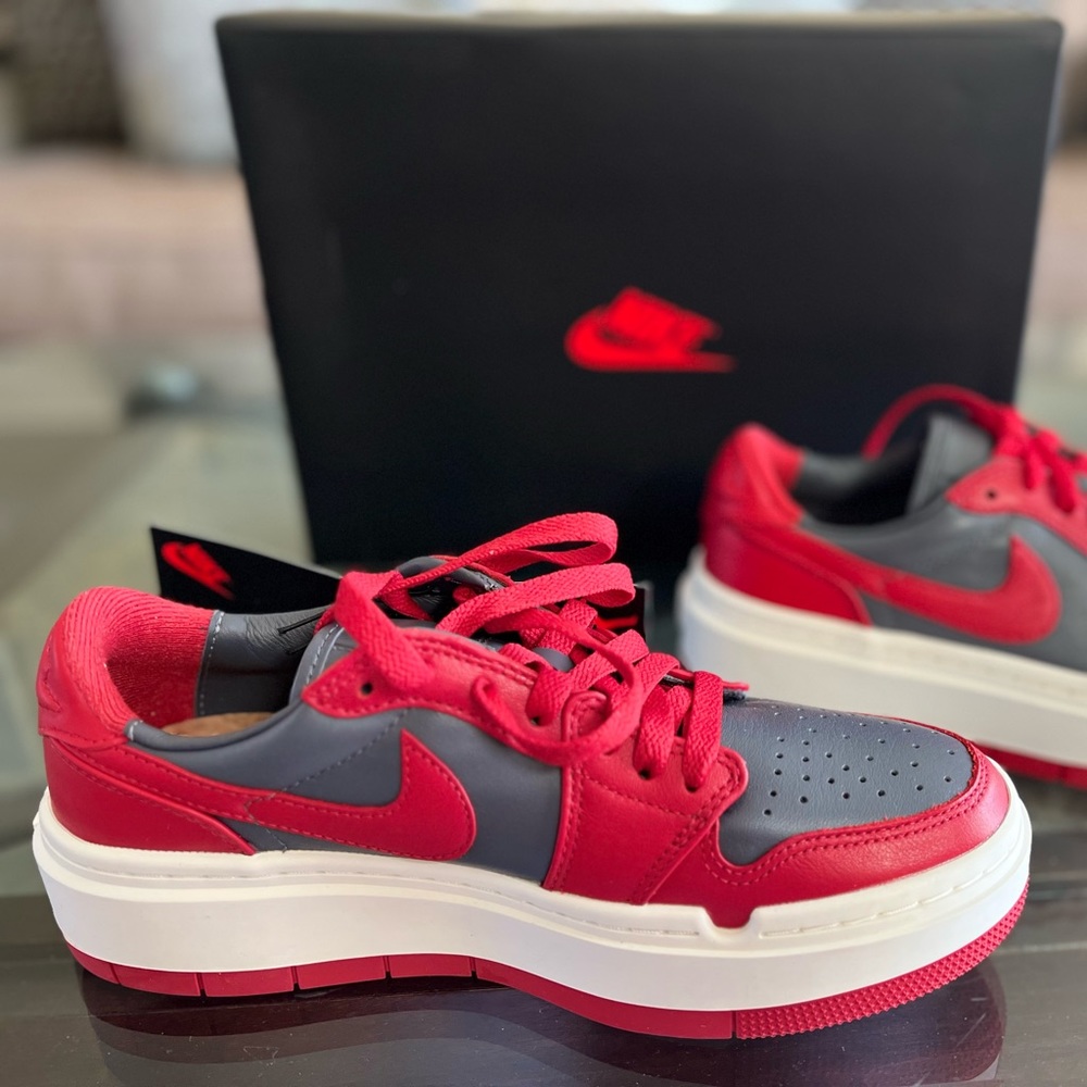 Womens Air Jordan 1 Low Elevate - Red - Size 8